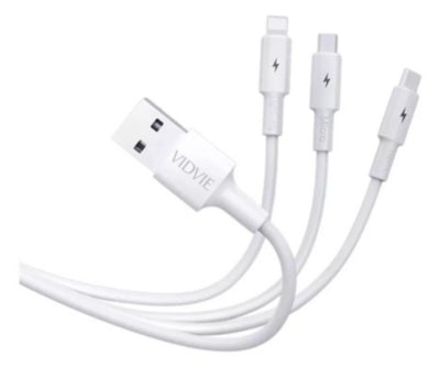 Cable Triple Carga Rápida Micro Usb Tipo